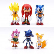 Набір фігурок Класичний Їжачок Супер Соник, 6в1, 7 см - Classic Sonic the Hedgehog