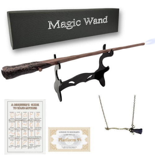 Набір Рона Візлі Premium 2: чарівна паличка на підставці з кулоном - Harry Potter