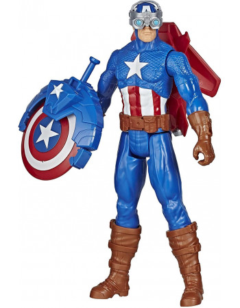 Фігурка Hasbro Капітан Америка з щитом і зброєю 30 см — Captain America, Titan Hero Series Blast Gear