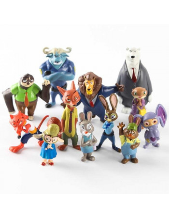 Набір фігурок 12в1 Зоотрополіс (Звірополіс) 4-7 см - Zootopia