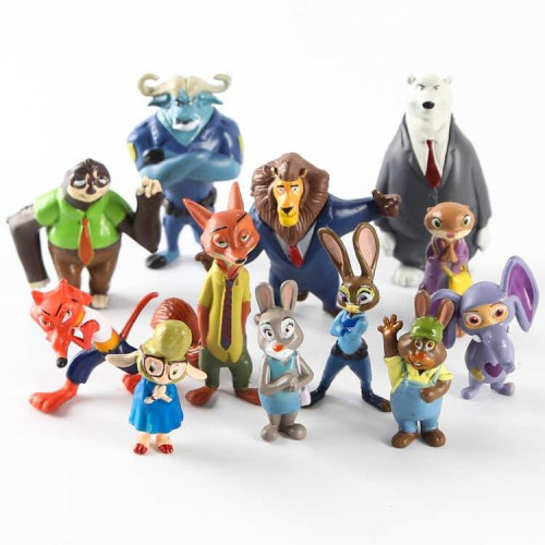 Набір фігурок 12в1 Зоотрополіс (Звірополіс) 4-7 см - Zootopia