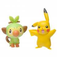 Набір бойових фігурок Покемон Пікачу, Груки - Pokémon, Pikachu, Grookey, Battle figure pack