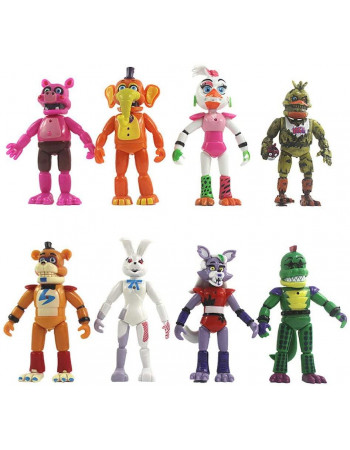 Набір Глемрок Аніматроніки П'ять ночей з Фредді, 8в1, 14 см - Five Nights at Freddy`s