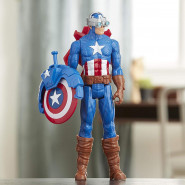 Фігурка Hasbro Капітан Америка з щитом і зброєю 30 см — Captain America, Titan Hero Series Blast Gear