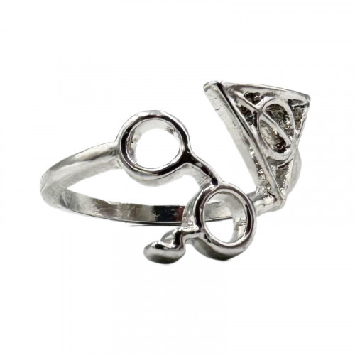 Регульоване кільце в стилі Гаррі Поттера - Окуляри зі знаком Дарунки Смерті Гаррі Поттера