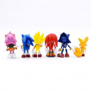 Набір фігурок Класичний Їжачок Супер Соник, 6в1, 7 см - Classic Sonic the Hedgehog