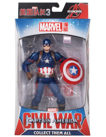 Фігурка Marvel Капітан Америка з тримачем, Месники, 18 см — Captain America, Avengers