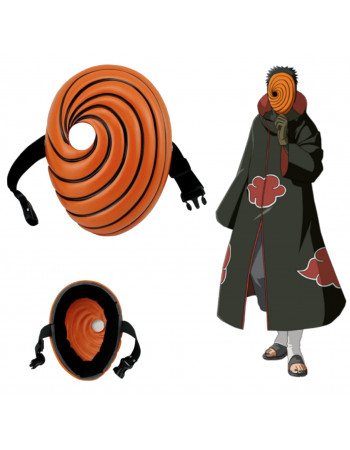 Маска Тобі Обіто Учиха з м'якою основою, Наруто Cosplay 24х17 см 22*14,5