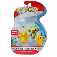 Набір бойових фігурок Покемон Пікачу, Груки - Pokémon, Pikachu, Grookey, Battle figure pack
