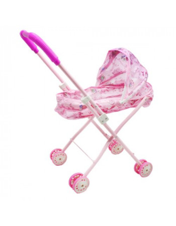 Коляска для ляльки, рожевий