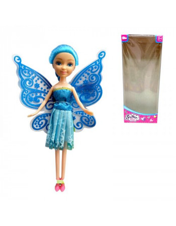 Лялька 22см  фея з крилами (БЛАКИТНА)