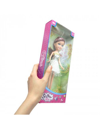 Лялька 22см  фея з крилами (РОЖЕВА)