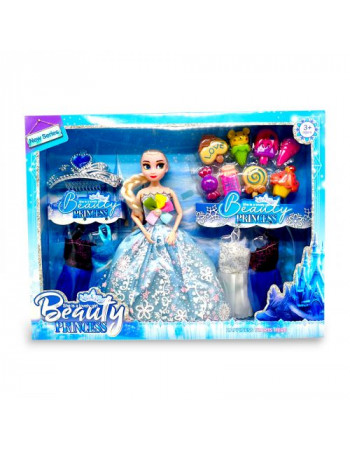 Лялька з гардеробом Холодне серце. Ельза (БЛАКИТНА)