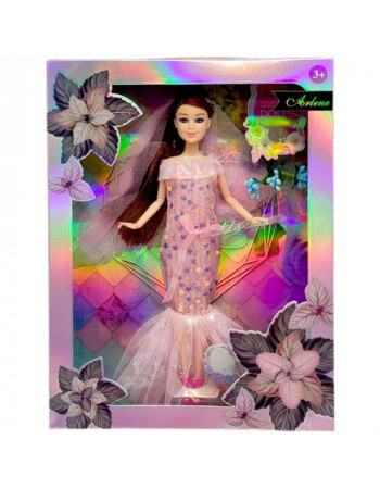 Лялька 29 см НАРЕЧЕНА (В РОЖЕВІЙ СУКНІ)