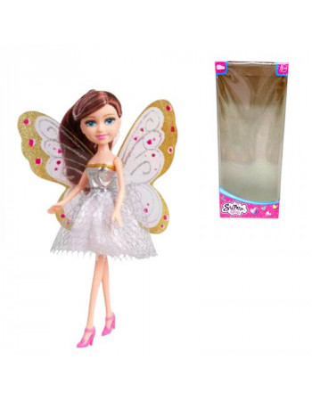 Лялька 22см  фея з крилами (СРІБНА)
