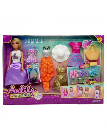 Лялька з гардеробом, в коробці