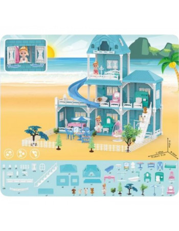 Ляльковий будинок з ляльками,меблями та аксес.кор.45,8*13,5*33,5