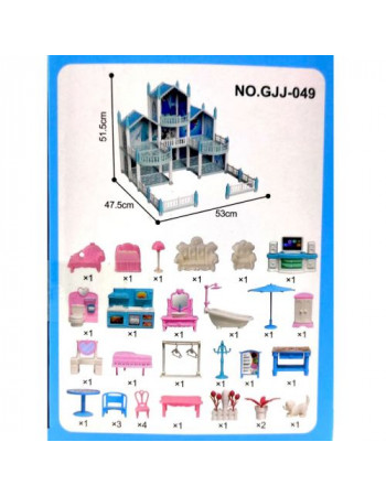 Ляльковий будиночок з меблями та аксесуарами