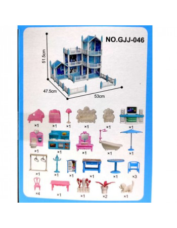 Ляльковий будиночок з меблями та аксесуарами