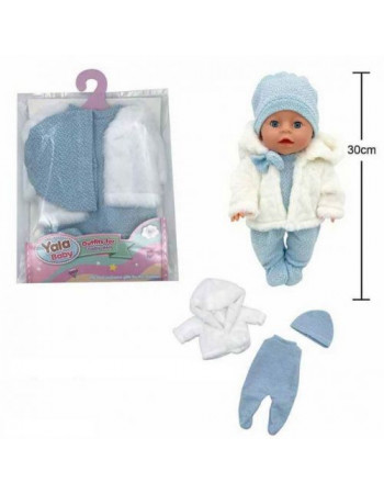Одяг для пупса (комбінезон, шапочка, шуба) для ляльок зростом 30-35 см