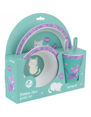 Набір посуду з бамбуку Кошенята (5 предметів)