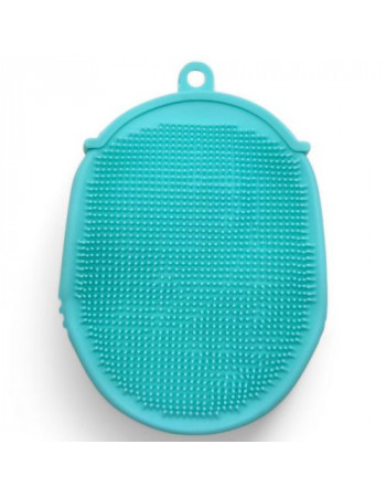 Силіконова мочалка-рукавичка для купання, бірюзовий