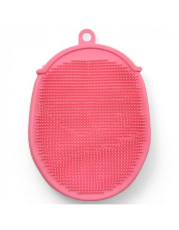 Силіконова мочалка-рукавичка для купання, рожевий