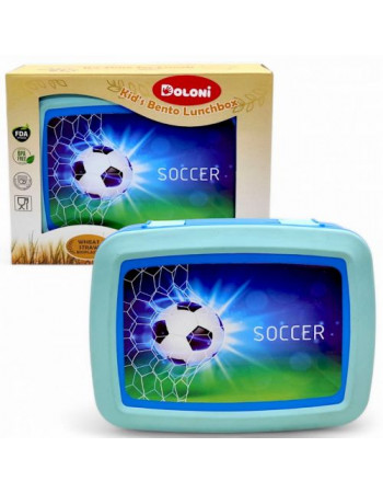 Ланч-бокс, біопластик, 3 секції (блакитний)