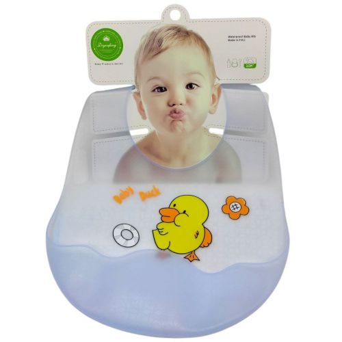 СИЛІКОНОВИЙ СЛЮНЯВЧИК (БЛАКИТНИЙ) КАЧЕЧКА