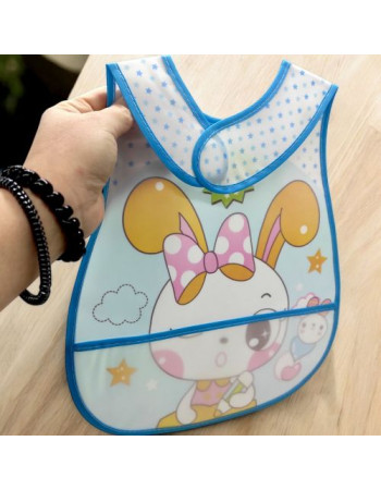 Слинявчик на липучці, зайчик блакитний