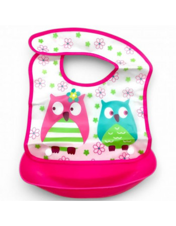 Слинявчик з кишенькою, рожевий