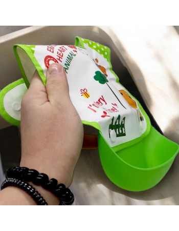 Слинявчик з кишенькою, рожевий