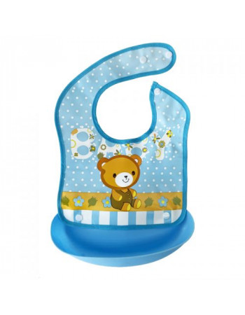 Слинявчик з кишенькою, блакитний