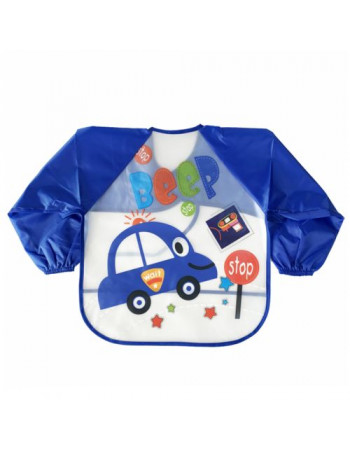 Слинявчик з рукавами, синій