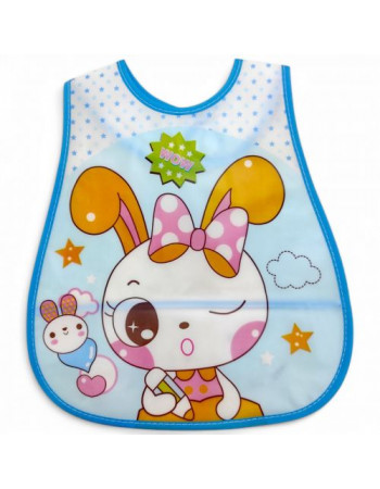 Слинявчик на липучці, зайчик блакитний