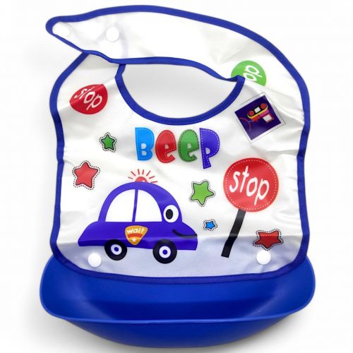 Слинявчик з кишенькою, синій