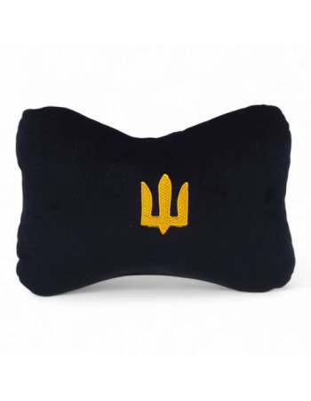 Подушка-підголівник з лого Тризуб чорний