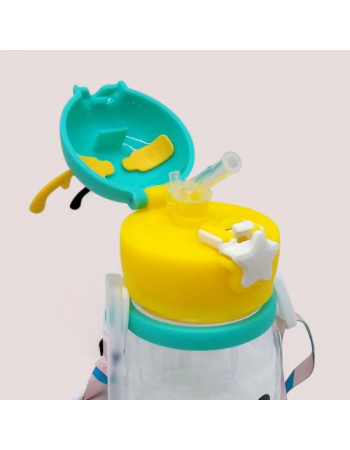 Поїлка-непроливайка пляшечка (пластик) 550 мл (рожевий)