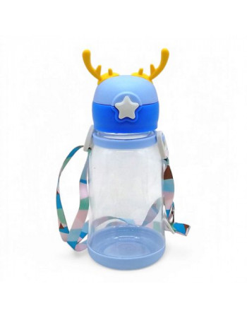Поїлка-непроливайка пляшечка (пластик) 550 мл (блакитний)