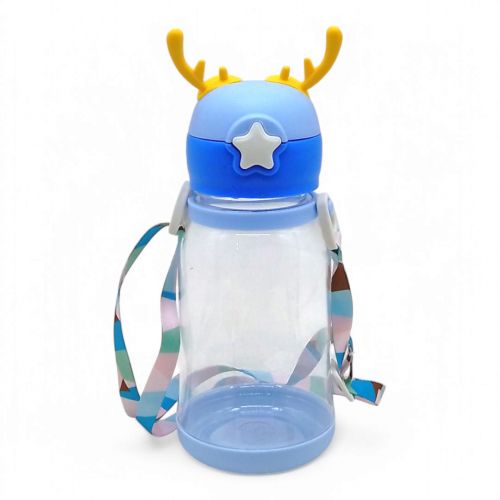 Поїлка-непроливайка пляшечка (пластик) 550 мл (блакитний)