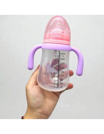 Дитяча пляшечка з грузиком 270 мл.(ДИНОЗАВРИК ЖОВТИЙ)