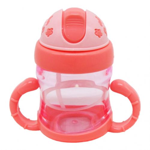 Поїльник з трубочкою, 150 мл, рожевий