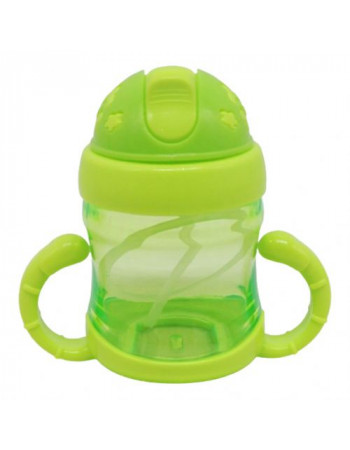 Поїльник з трубочкою, 150 мл, салатовий