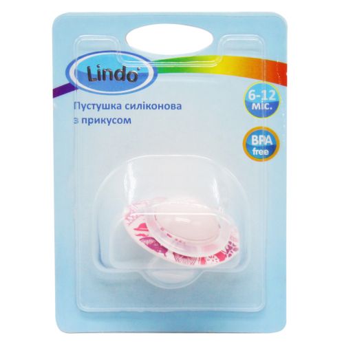 LI 407/6-12 Пустушка силіконова з прикусом (від 6 до 12міс)
