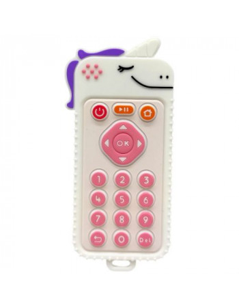 Силіконовий прорізувач пульт Єдиноріг (БІЛИЙ)