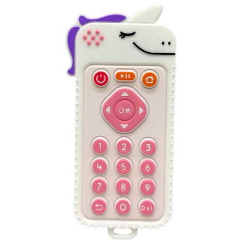 Силіконовий прорізувач пульт Єдиноріг (БІЛИЙ)