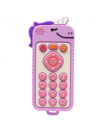 Силіконовий прорізувач пульт Єдиноріг (Рожевий)