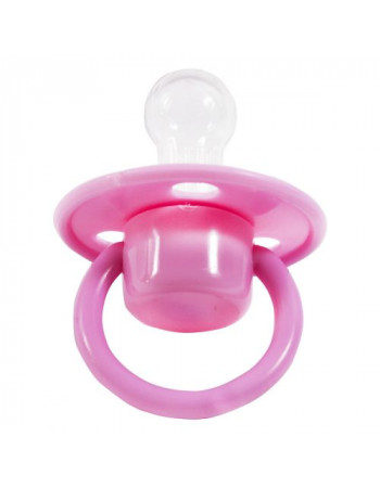 Пустушка силіконова, рожевий, 6-12 міс