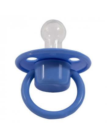 Пустушка силіконова, синій, 6-12 міс