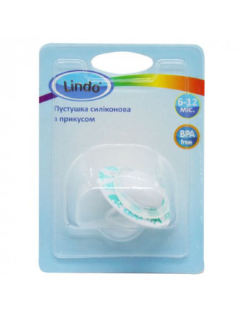 LI 407/6-12 Пустушка силіконова з прикусом (від 6 до 12міс)